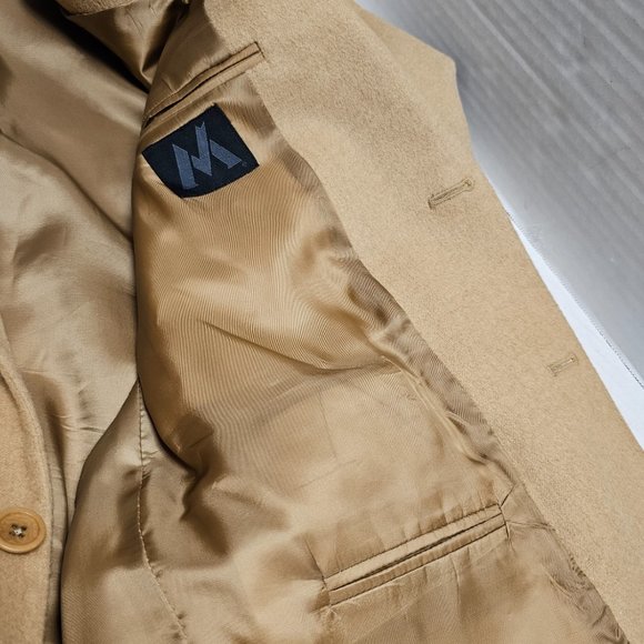 Mens Jacket Blazer Honey Brown100%  Camel Hair Satin Lined 2 Button Closure 46 R - Picture 9 of 15